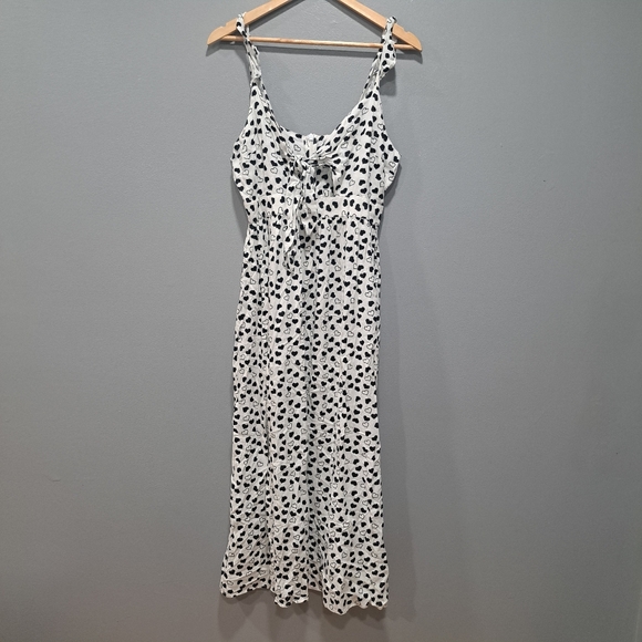Topshop Dresses & Skirts - Topshop Sz 6 Heartstring Tie Knot Cut Out Ruffle Maxi Dres Heart Print